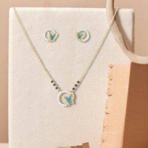 Eelegant Butterfly Gold Mangalsutra