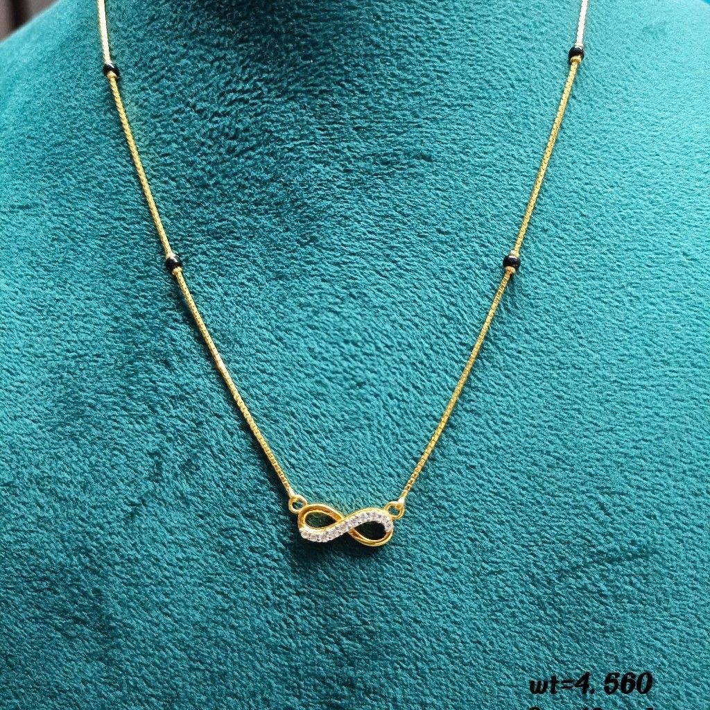 22crt Gold Light Weight CZ Mangalsutra
