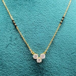 22crt Gold Light Weight Gold CZ Mangalsutra