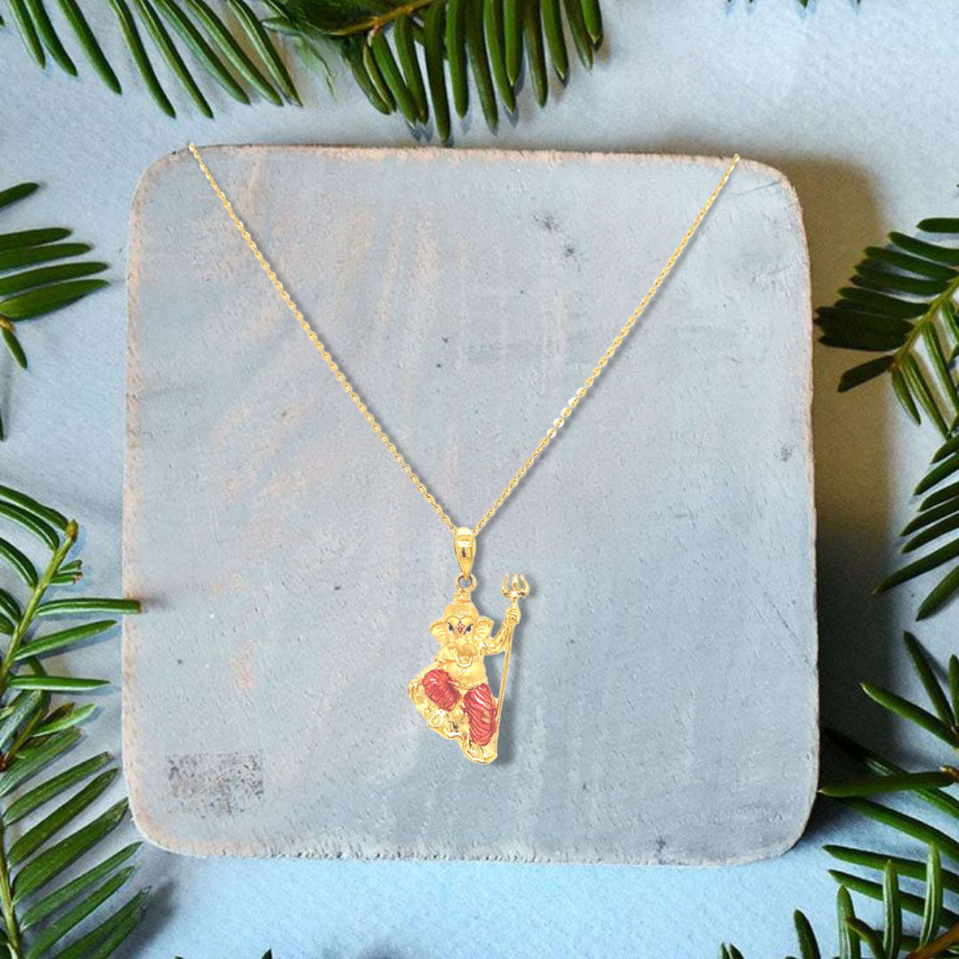 Vighnaraja Gold Pendant