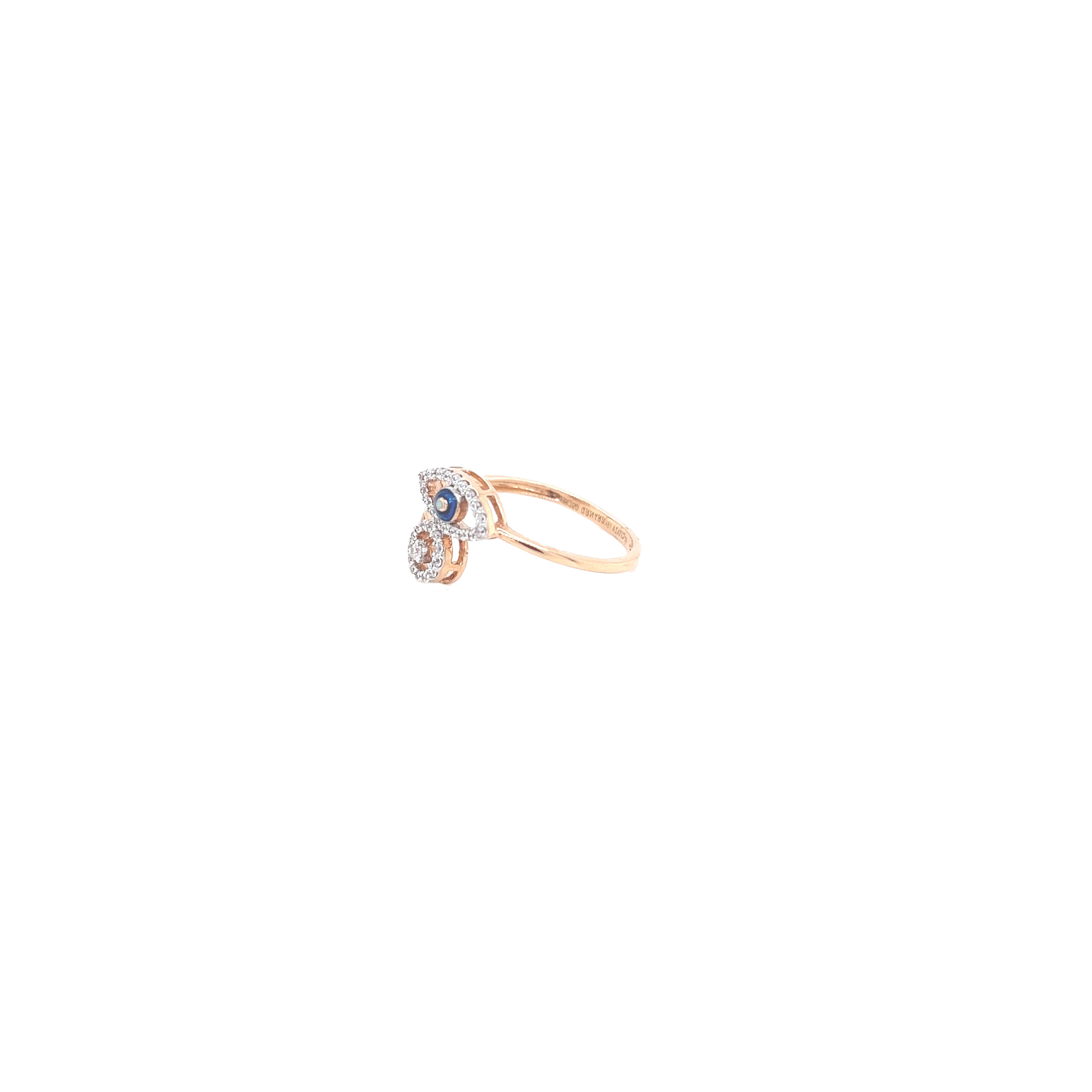 Evil Eye Gold Finger Ring