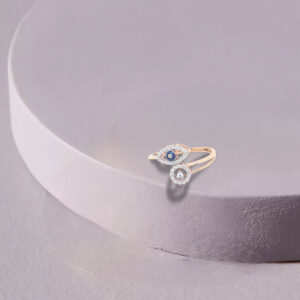 Evil Eye Gold Finger Ring