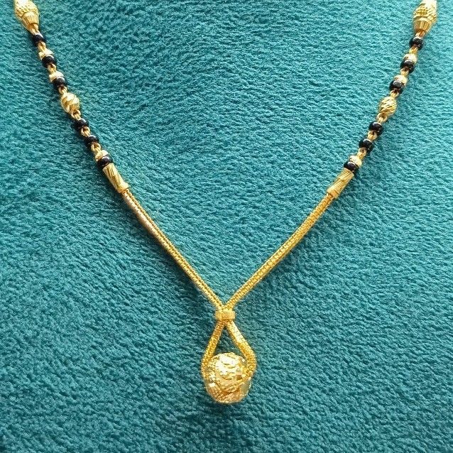 22crt Gold Fancy Mangalsutra Chain - Image 2