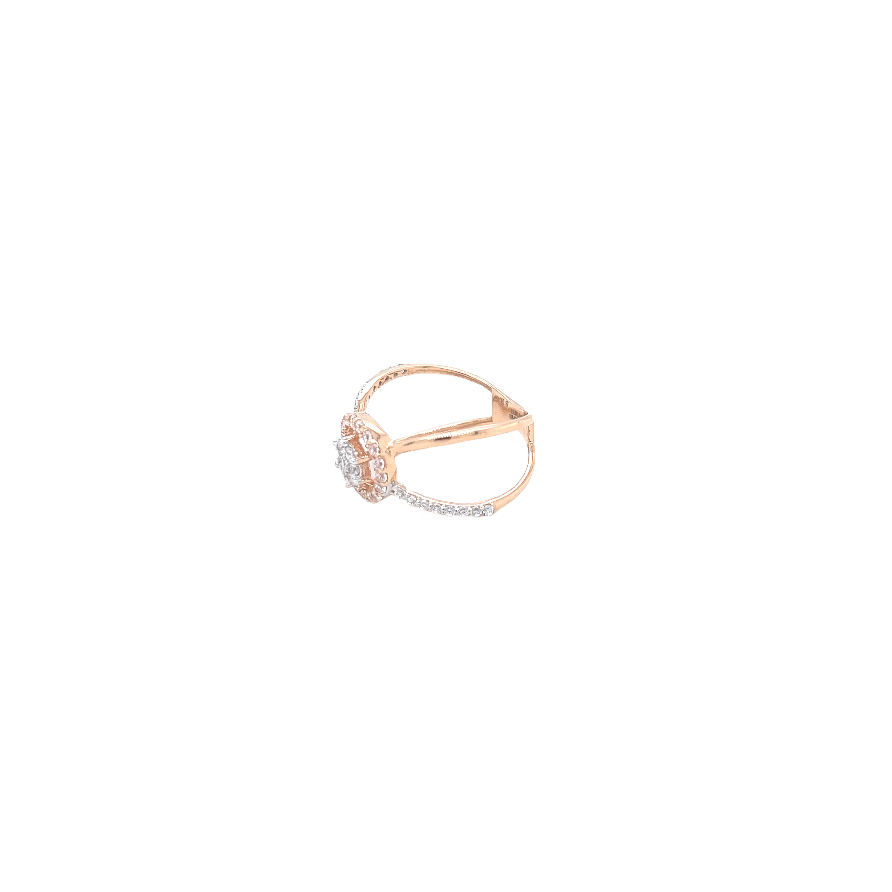 Exquisite 18 Karat Rose Gold Ring