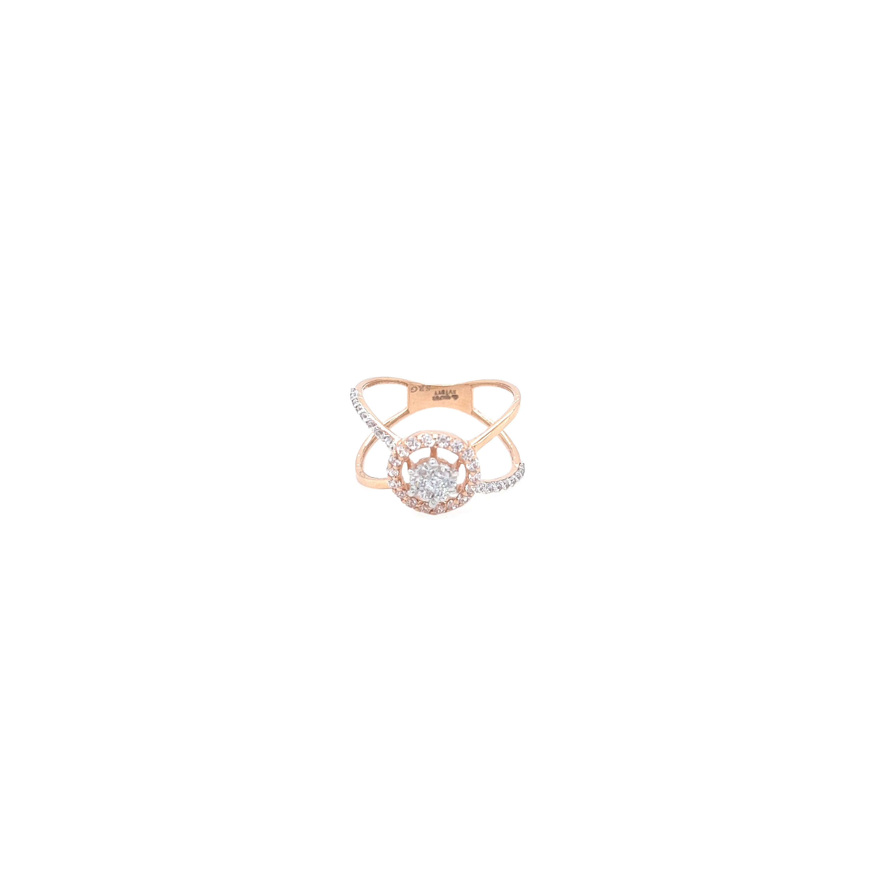 Exquisite 18 Karat Rose Gold Ring