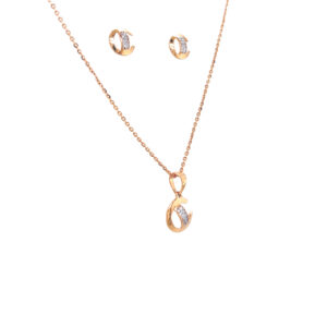 Ethereal Gold Carved Pendant Set