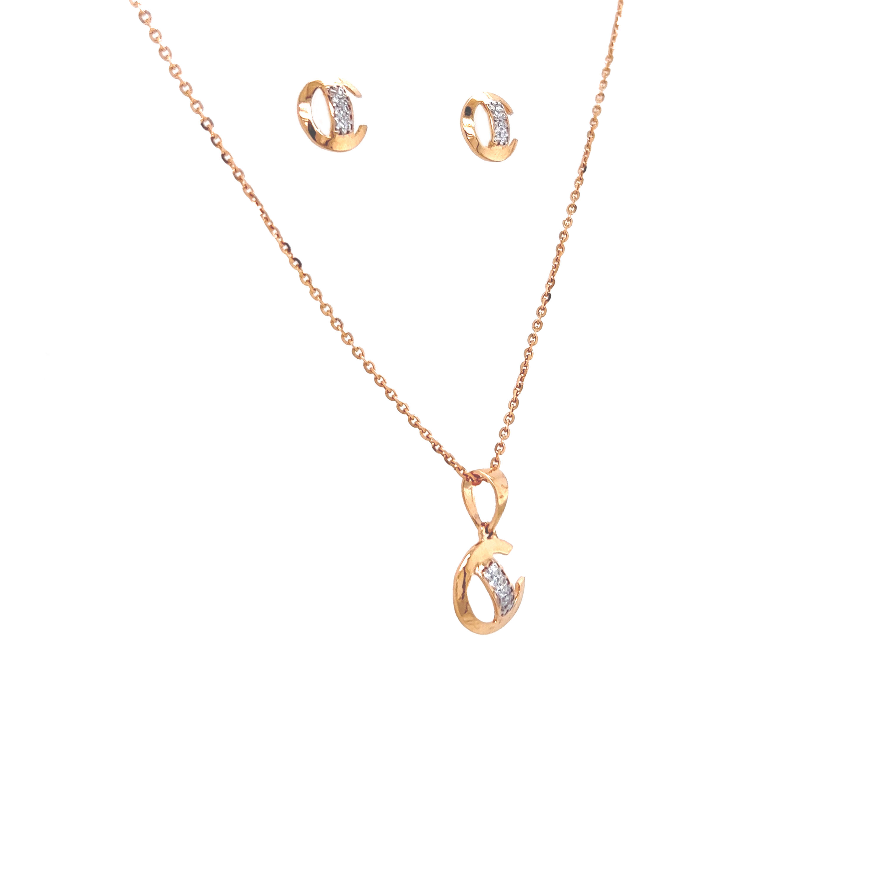 Ethereal Gold Carved Pendant Set
