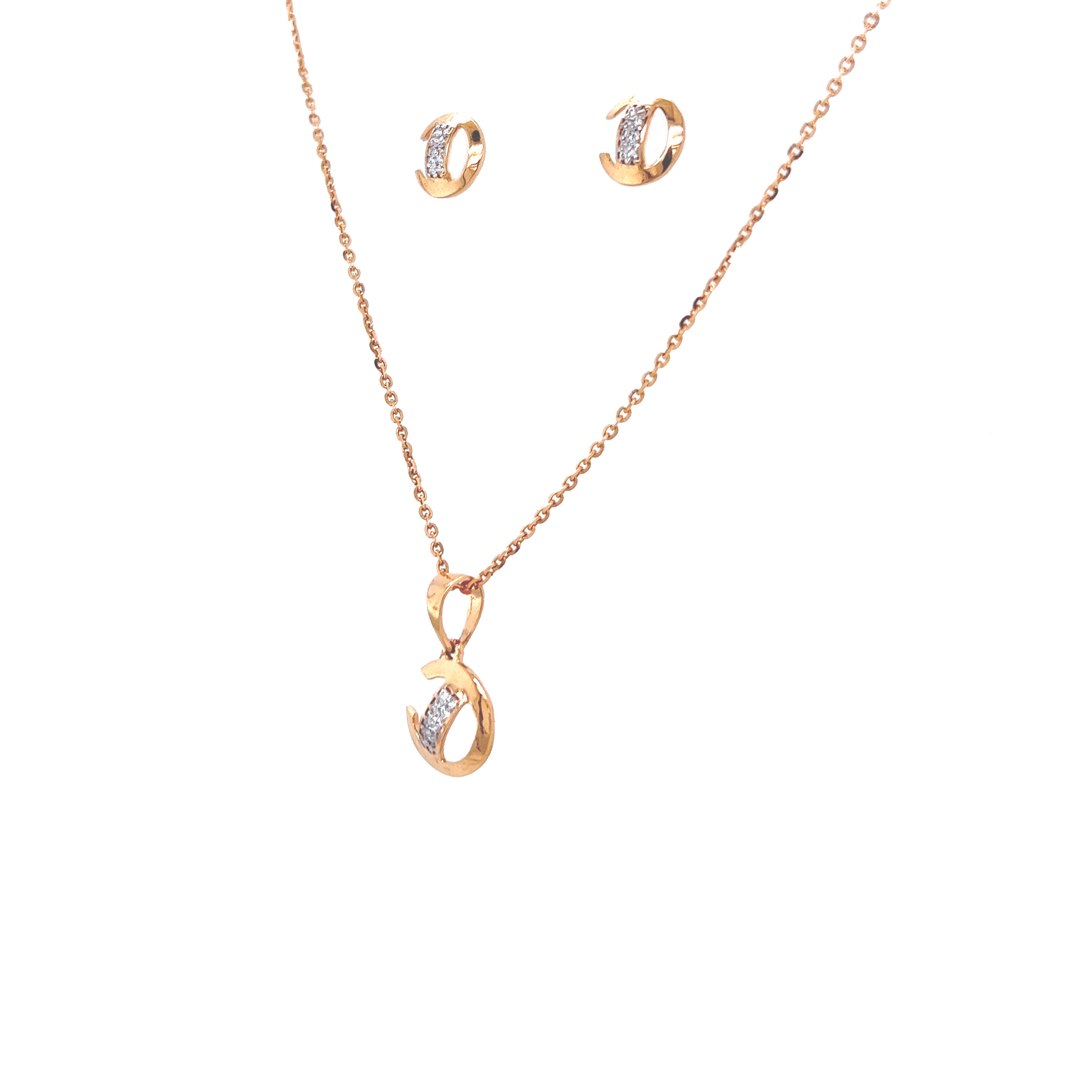 Ethereal Gold Carved Pendant Set