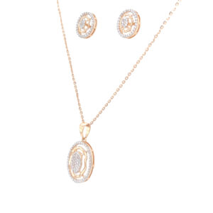 gold pendant and earrings set