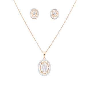 gold pendant and earrings set