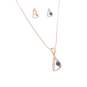 Seamless Circular Diamond Pendant And Earrings Set