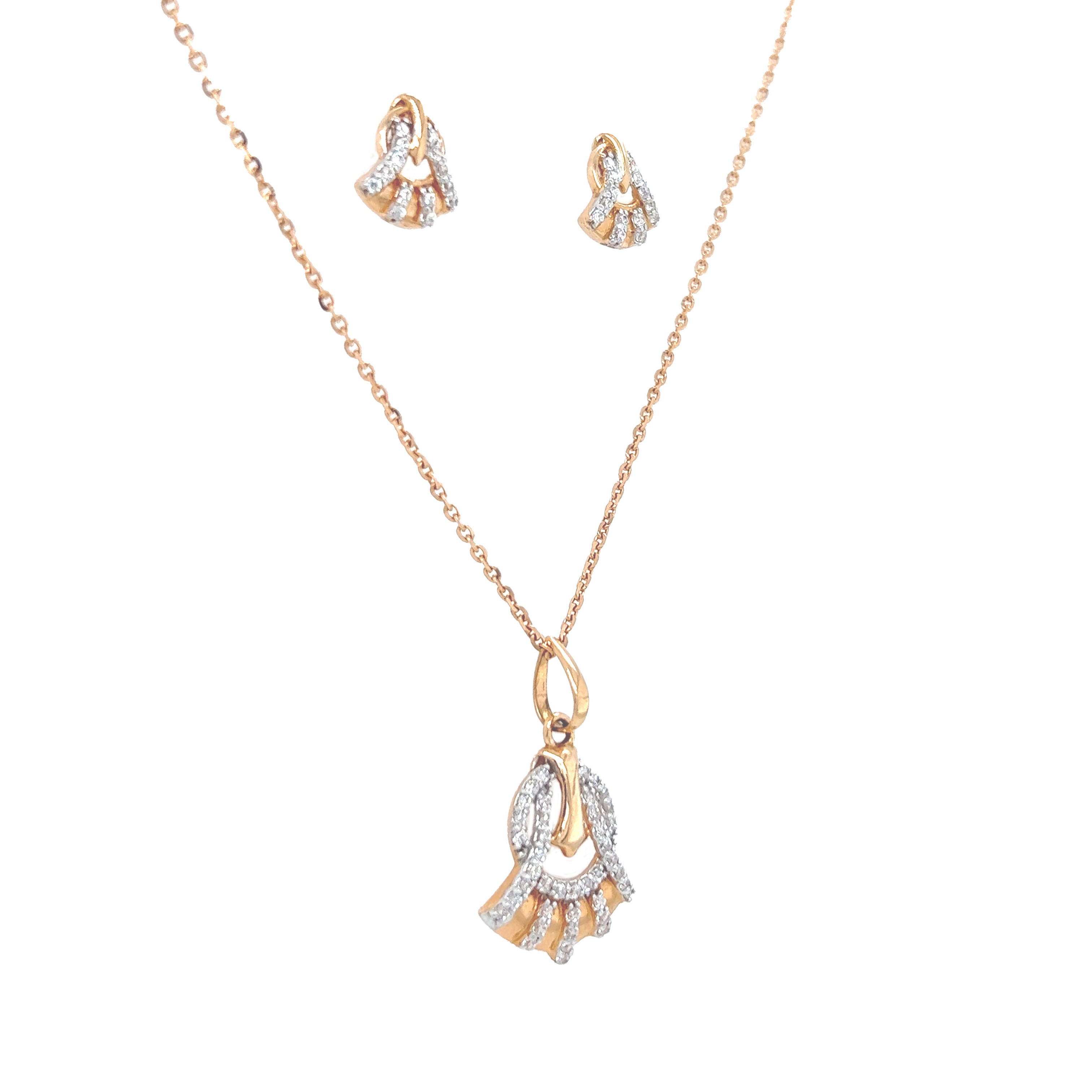 Sophia Diamond Pendant Earrings Set