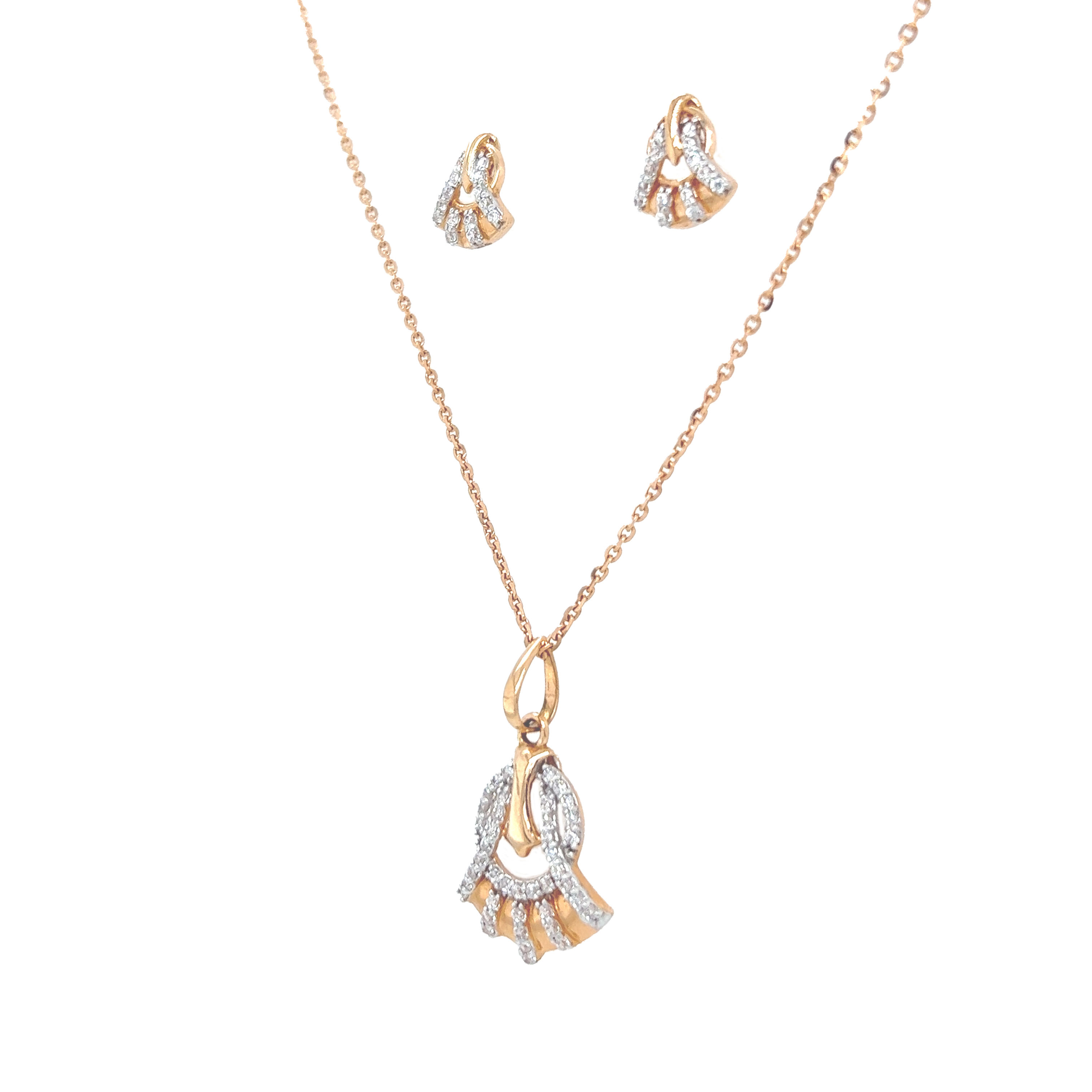 Sophia Diamond Pendant Earrings Set