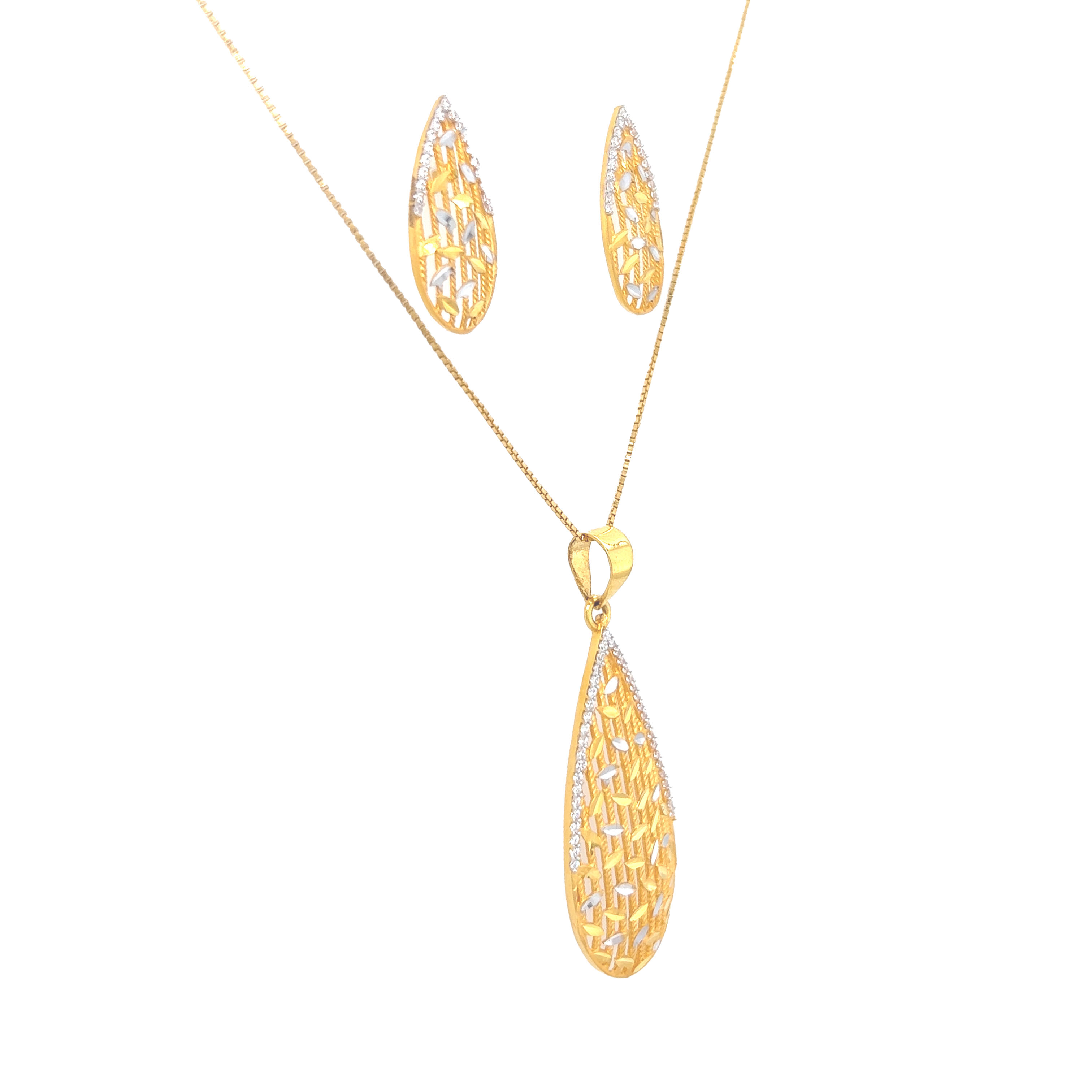 Elegant Teardrop Pendant Set