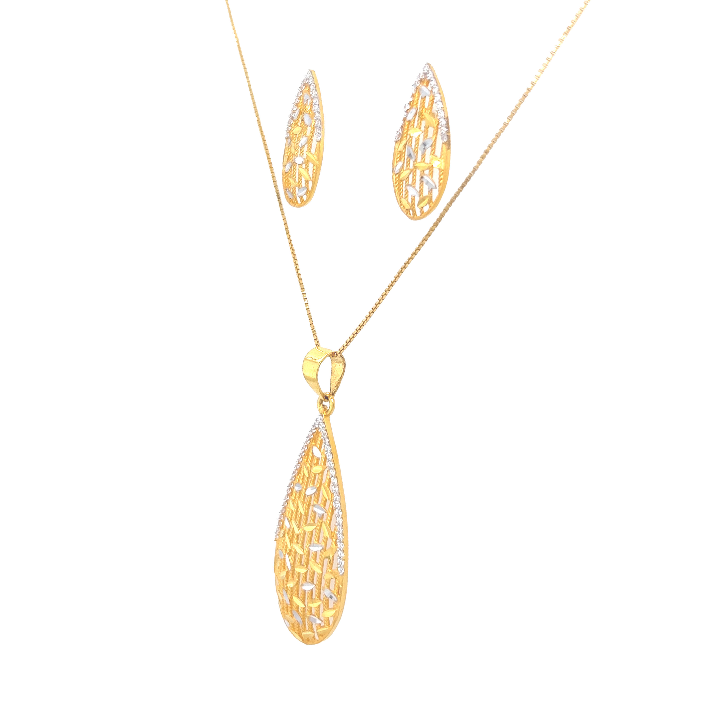 Elegant Teardrop Pendant Set