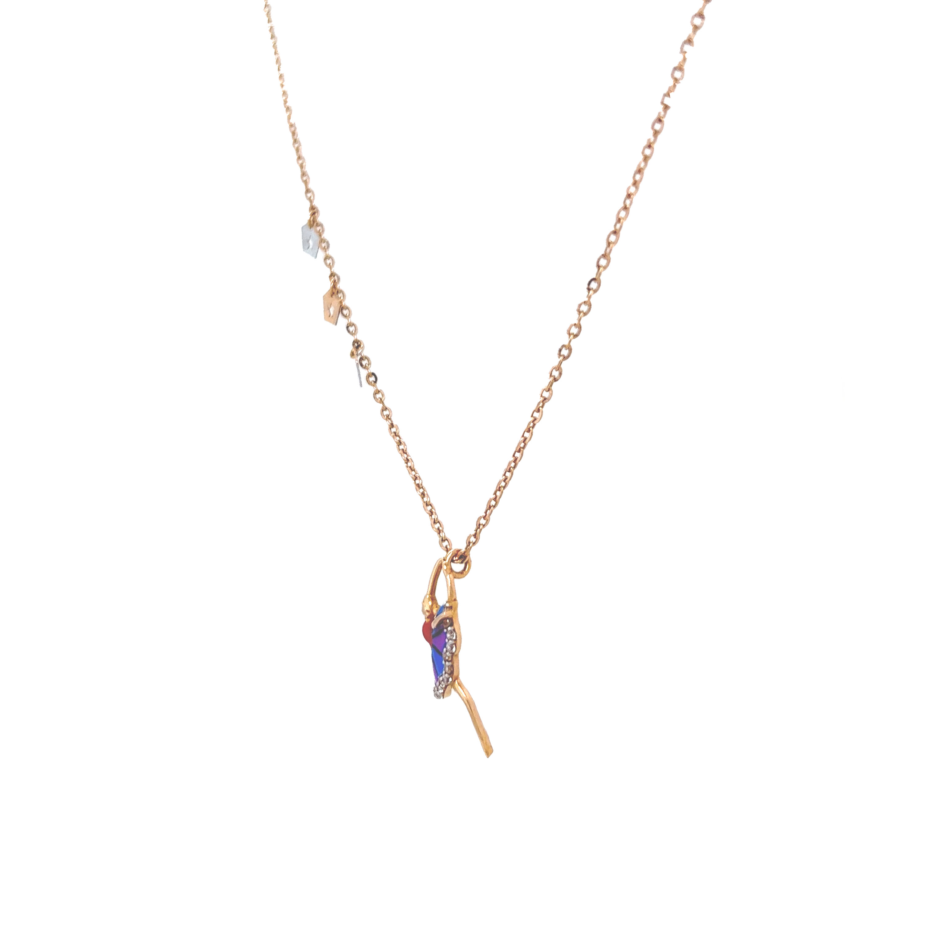 Dancing Girl Gold Delicate Chain
