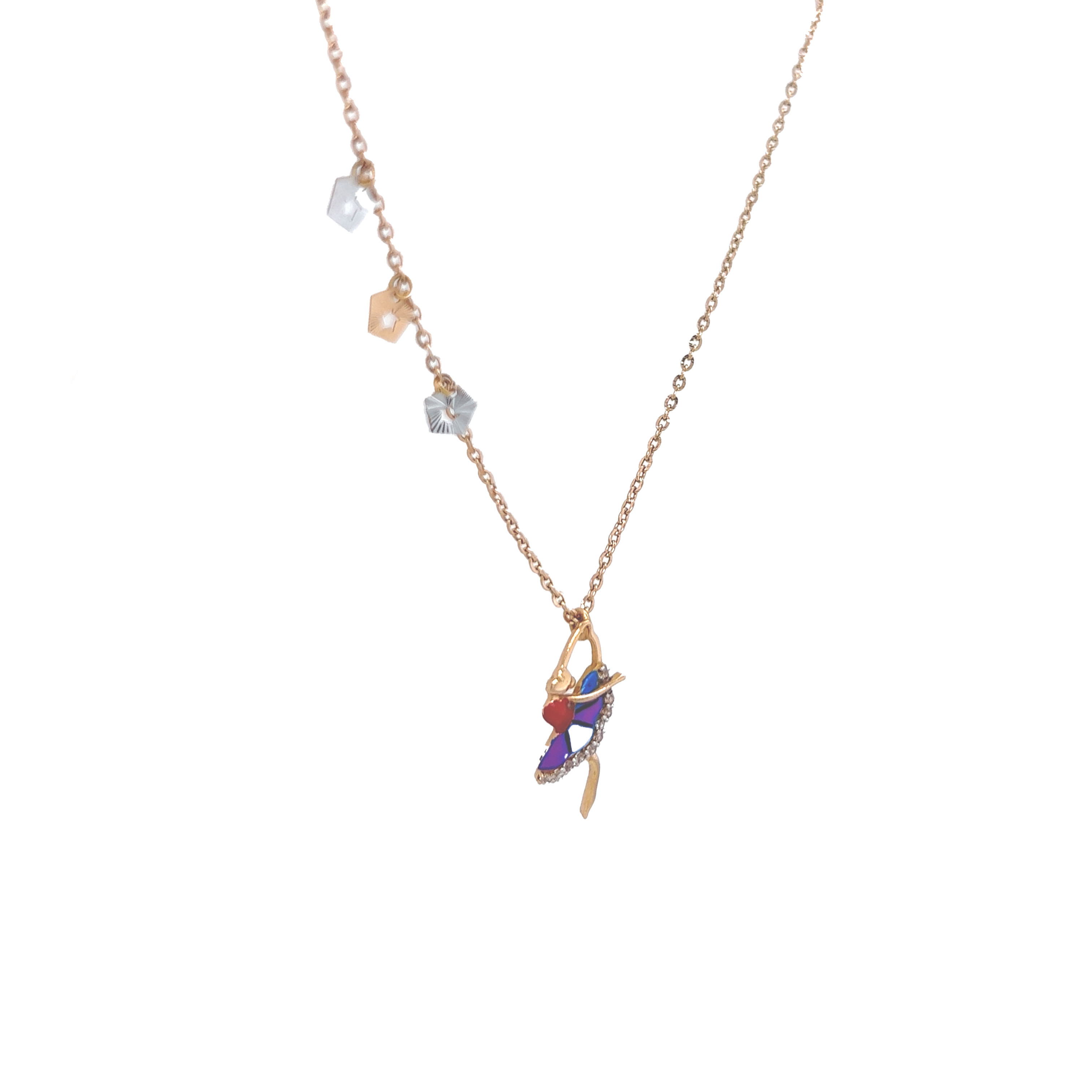 Dancing Girl Gold Delicate Chain