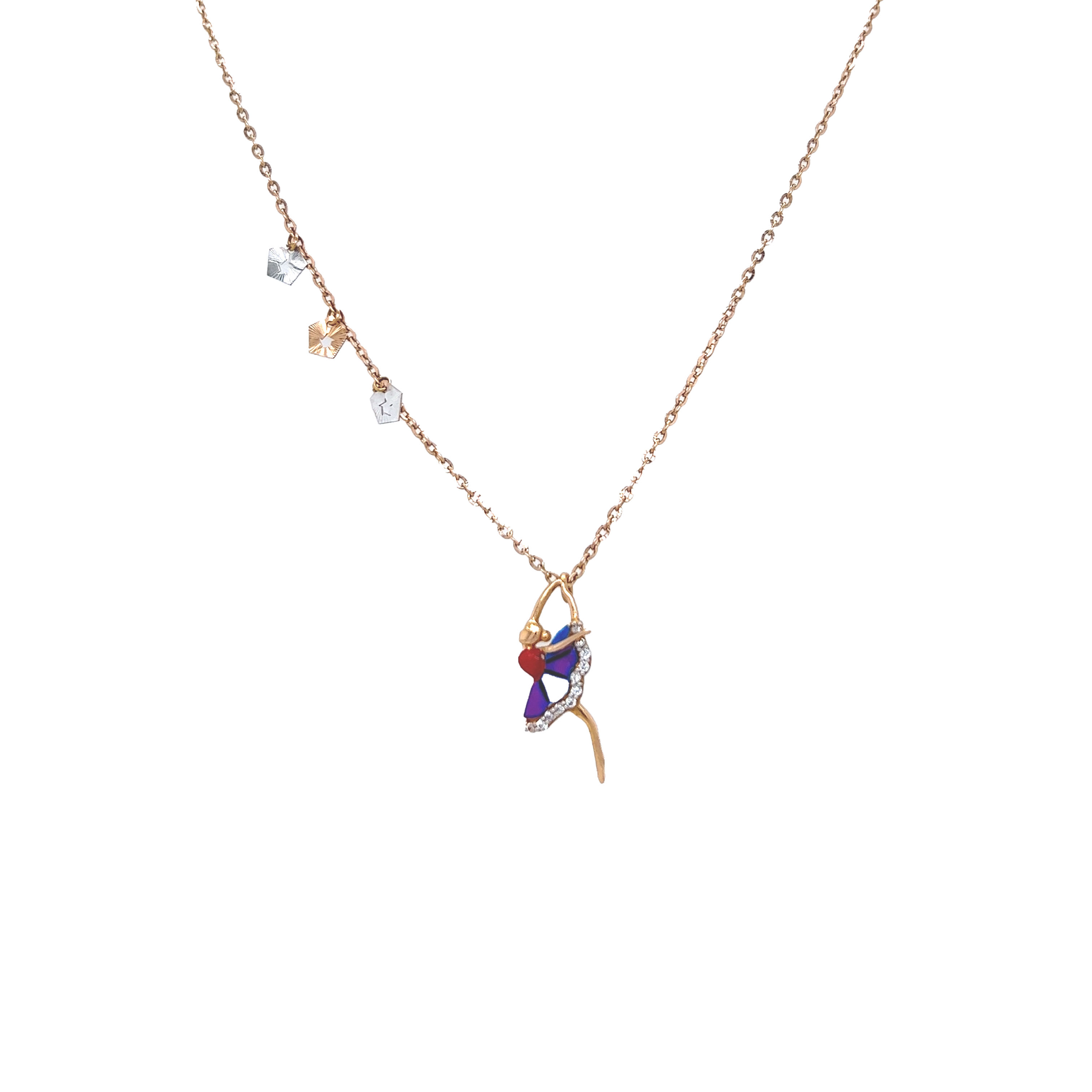 Dancing Girl Gold Delicate Chain