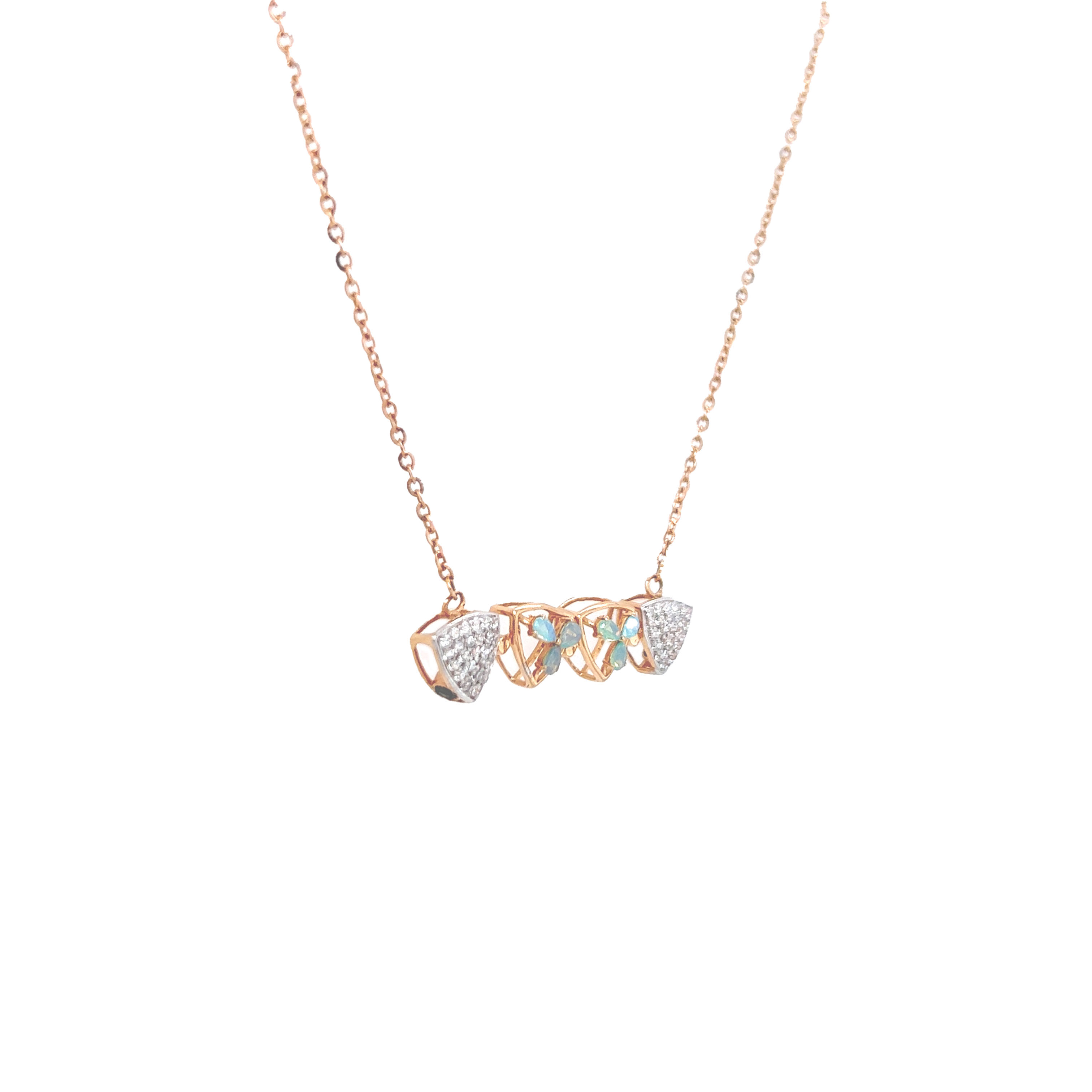 Versatile two way floral Gold Delicates Chain