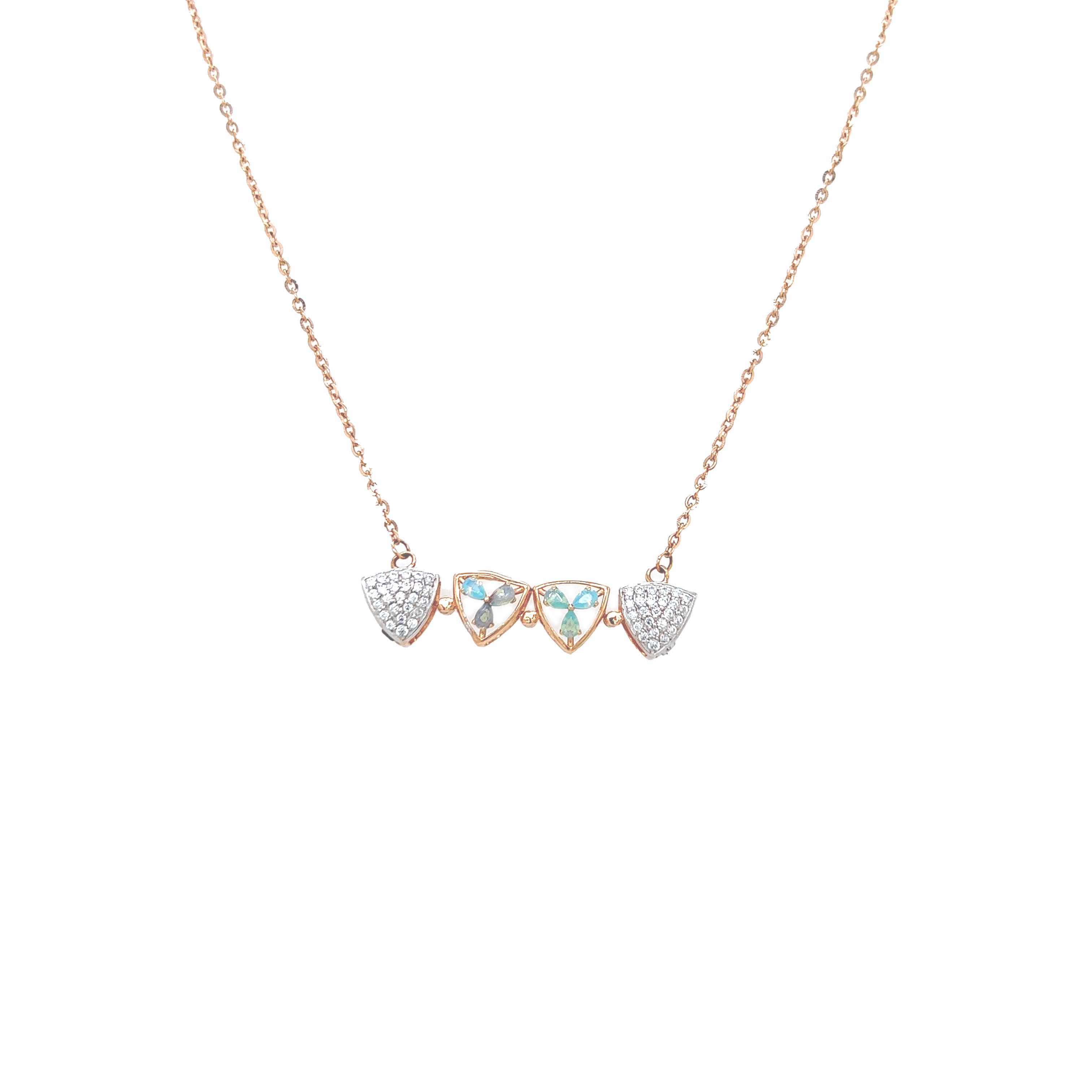 Versatile two way floral Gold Delicates Chain