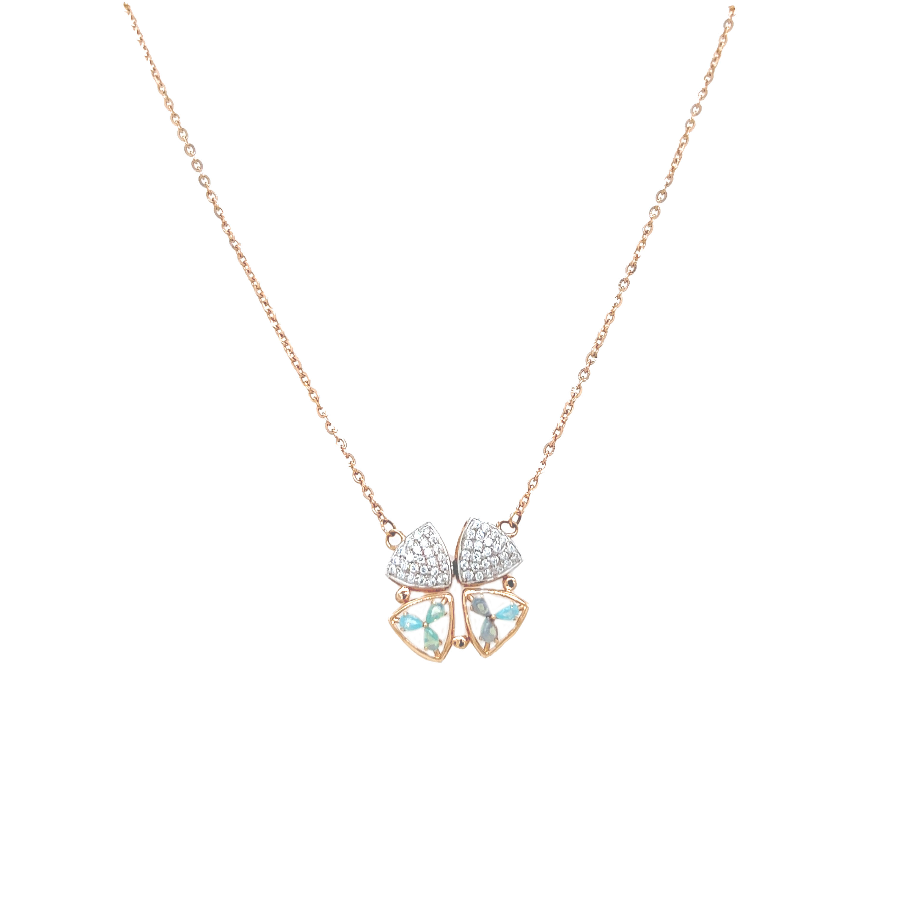 Versatile two way floral Gold Delicates Chain