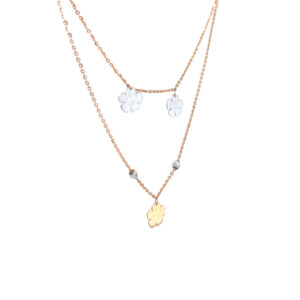 Double chain Floral Gold Delicate Chain