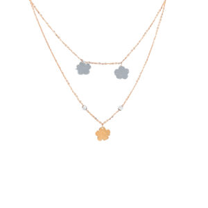 Double chain Floral Gold Delicate Chain