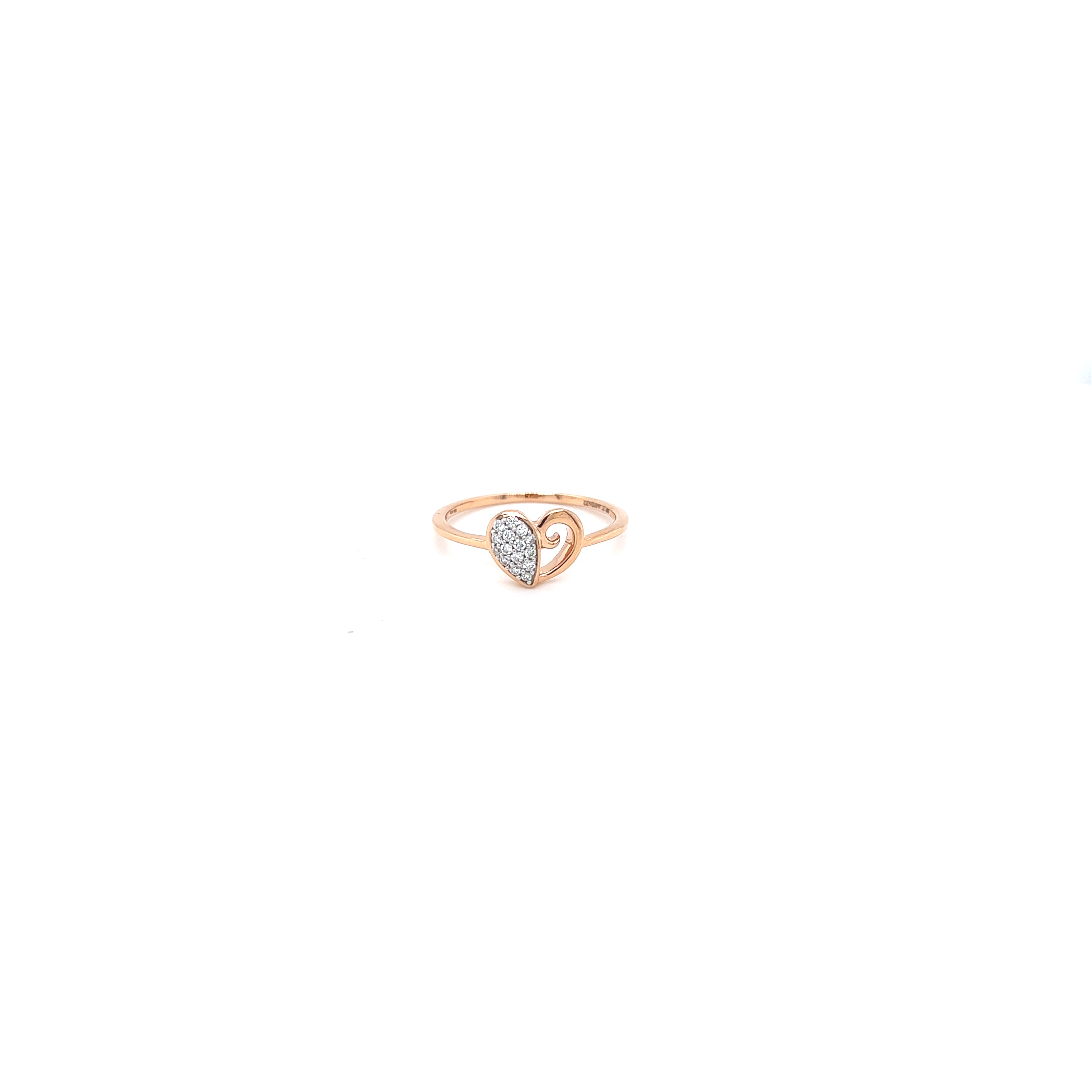 18K Gold Diamond Little Heart ring