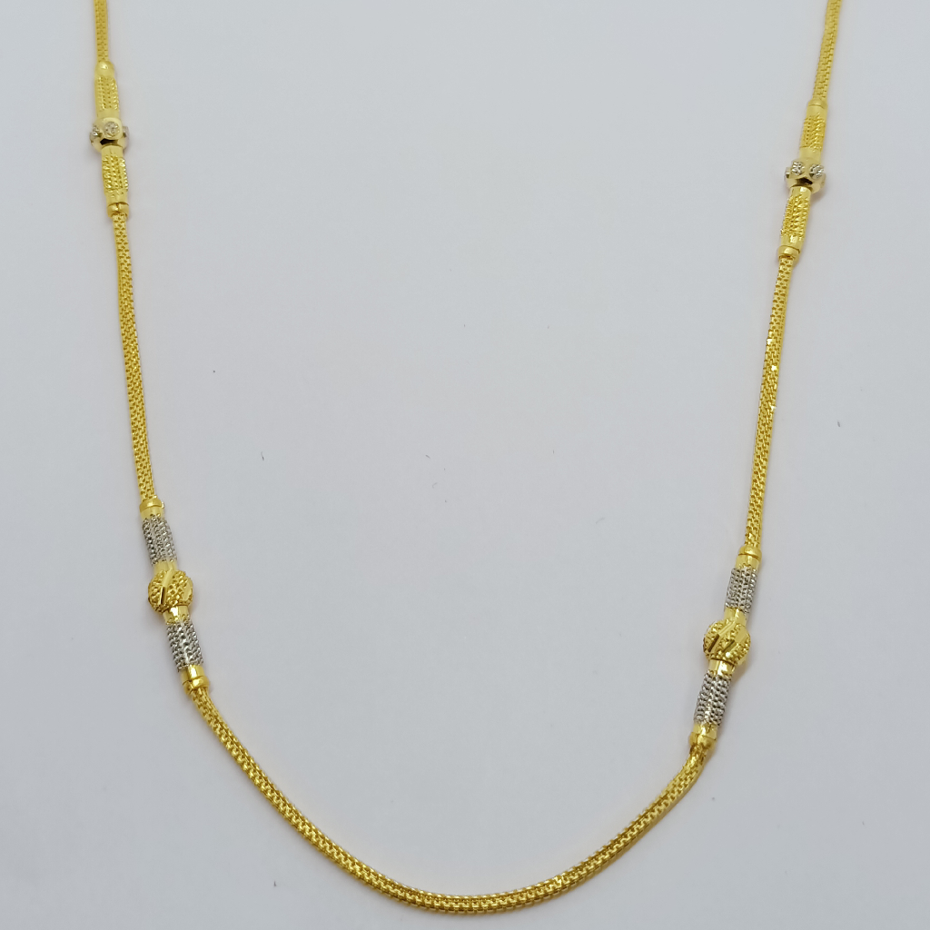 fancy Plain gold chain - Image 2