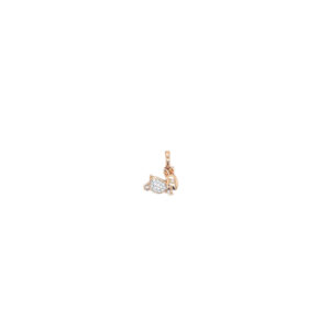 18k Gold diamond rabbit Pendent