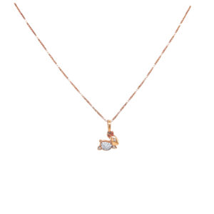 18k Gold diamond rabbit Pendent