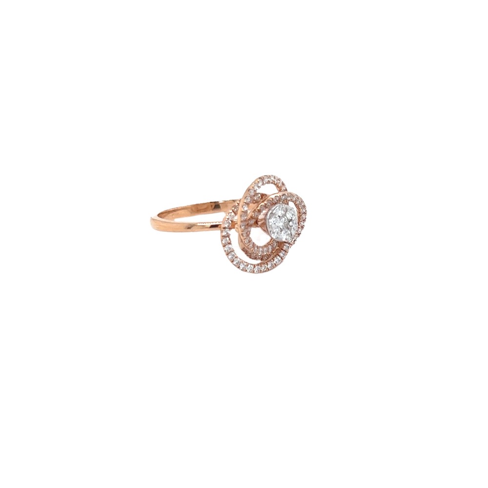 18k gold floweret diamond ring - Image 2