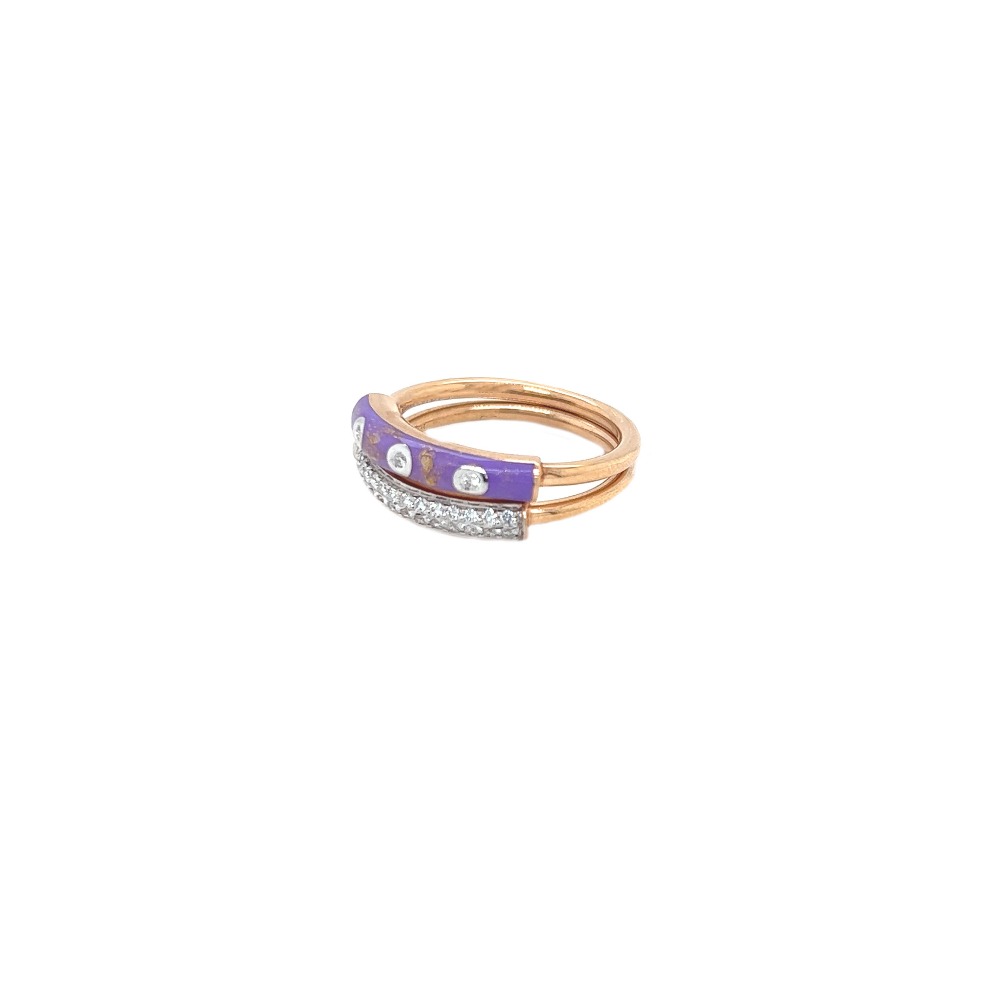18k gold diamond band for her ring - Image 3