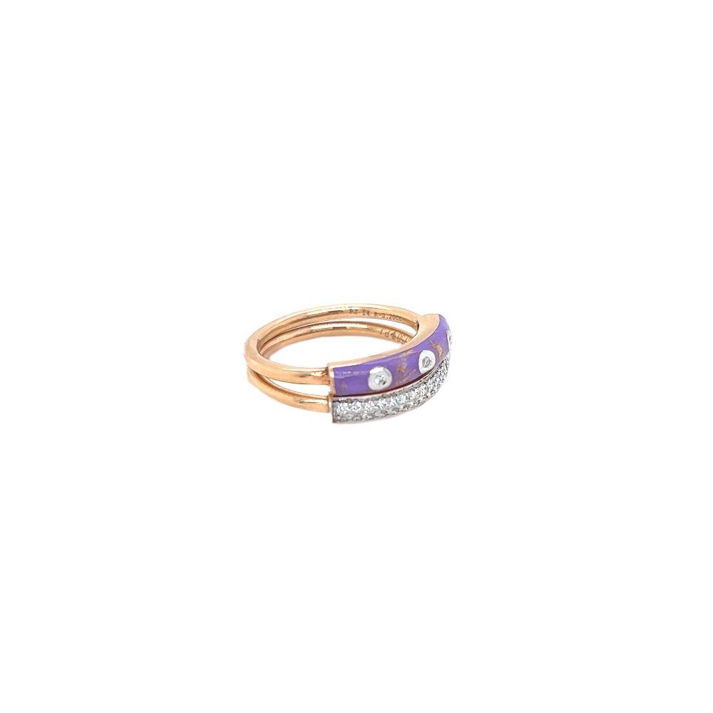 18k gold diamond band for her ring - Image 2