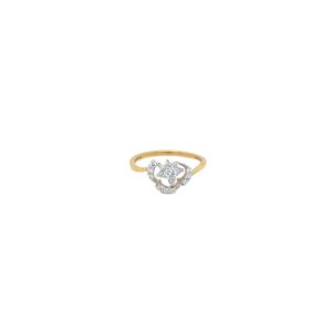 18k gold diamond entwined ring