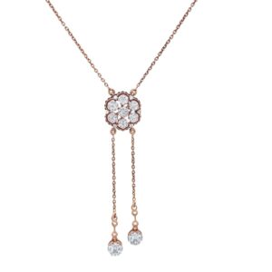 18k diamond flower pendant