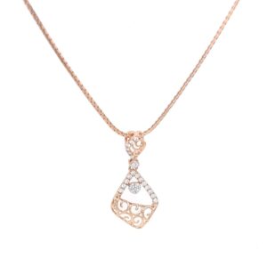 18k gold madhura diamond pendant set