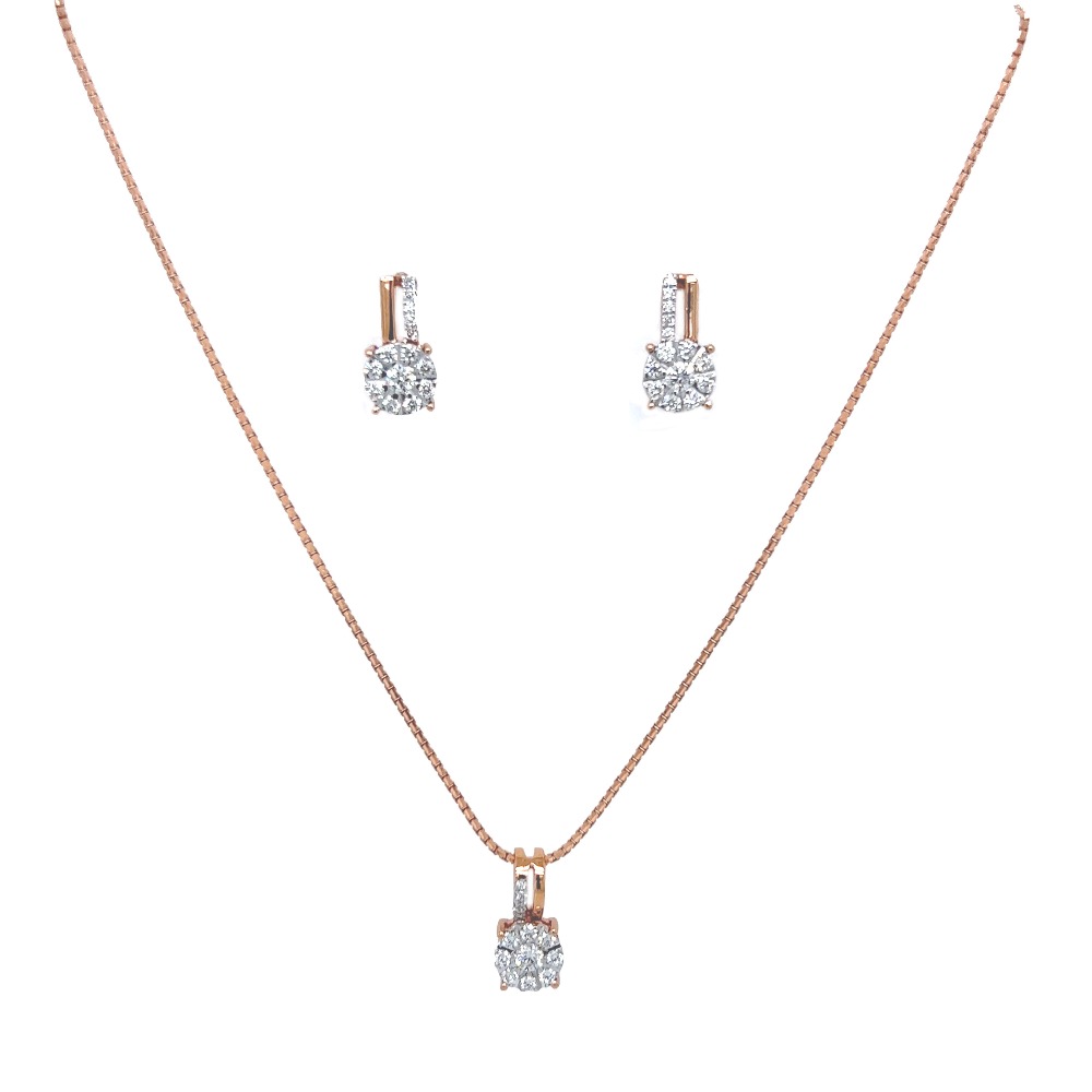 18k gold kirtilals diamond pendant set