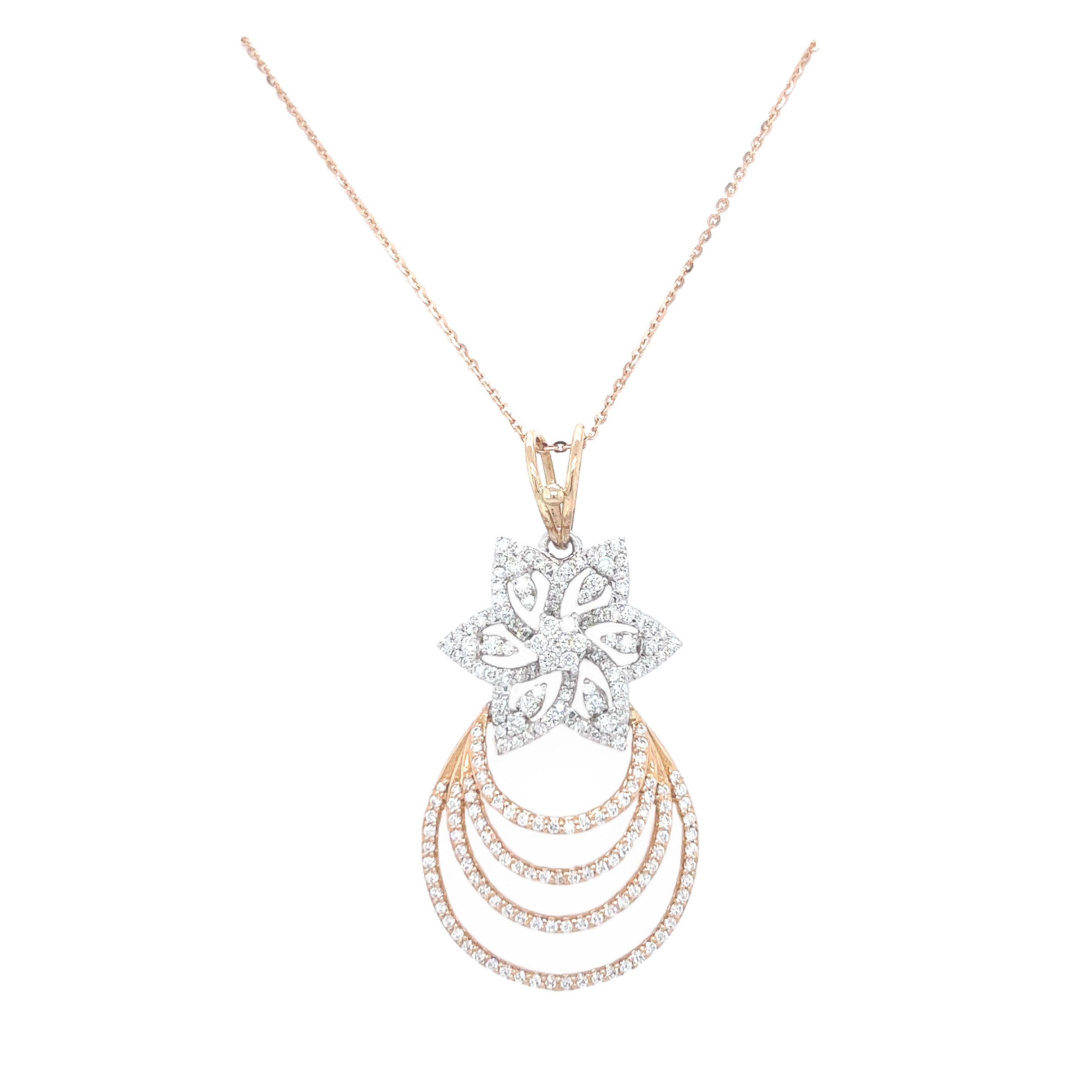 18k gold esoteric  diamond pendent