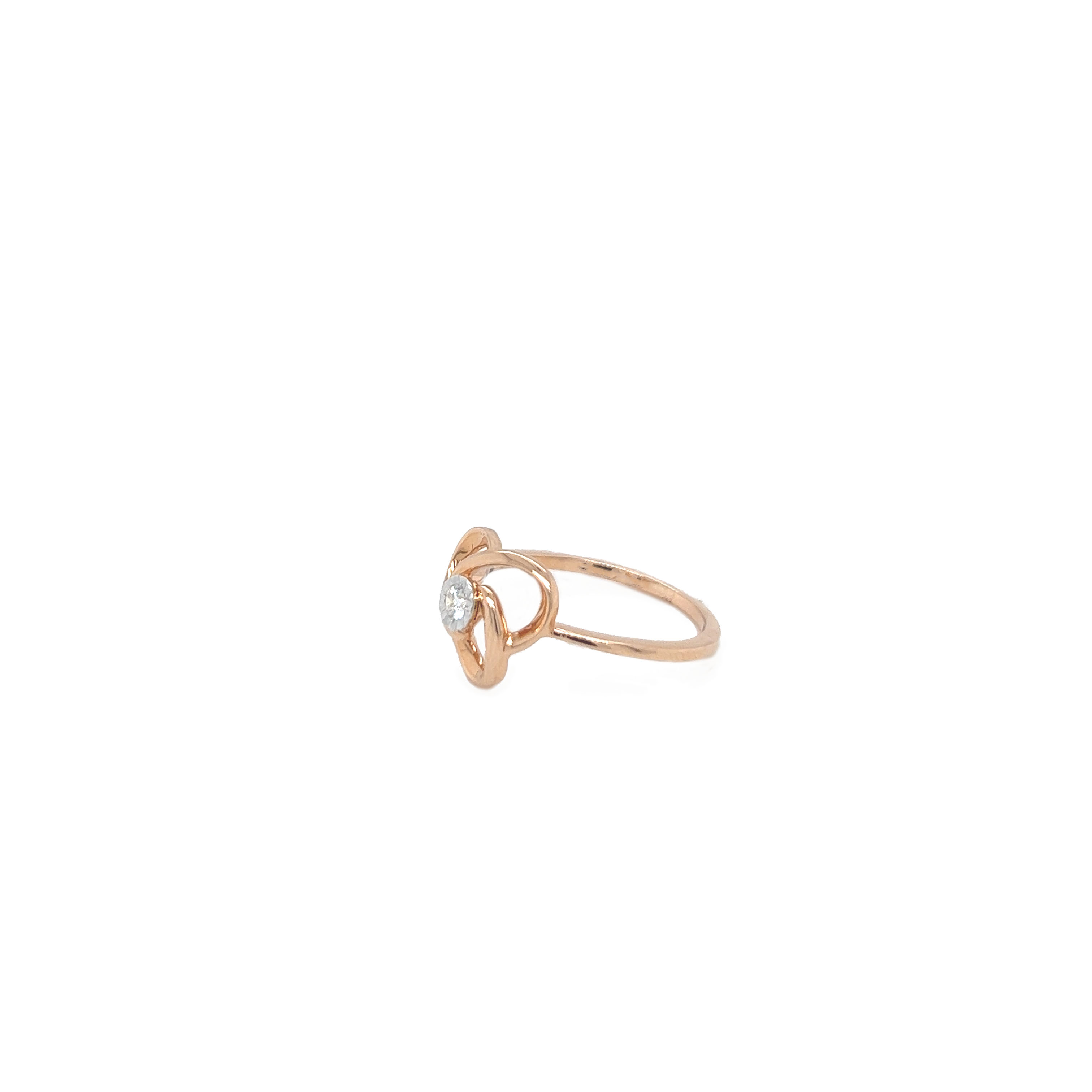 18k Gold Sleek  Diamond  Ring