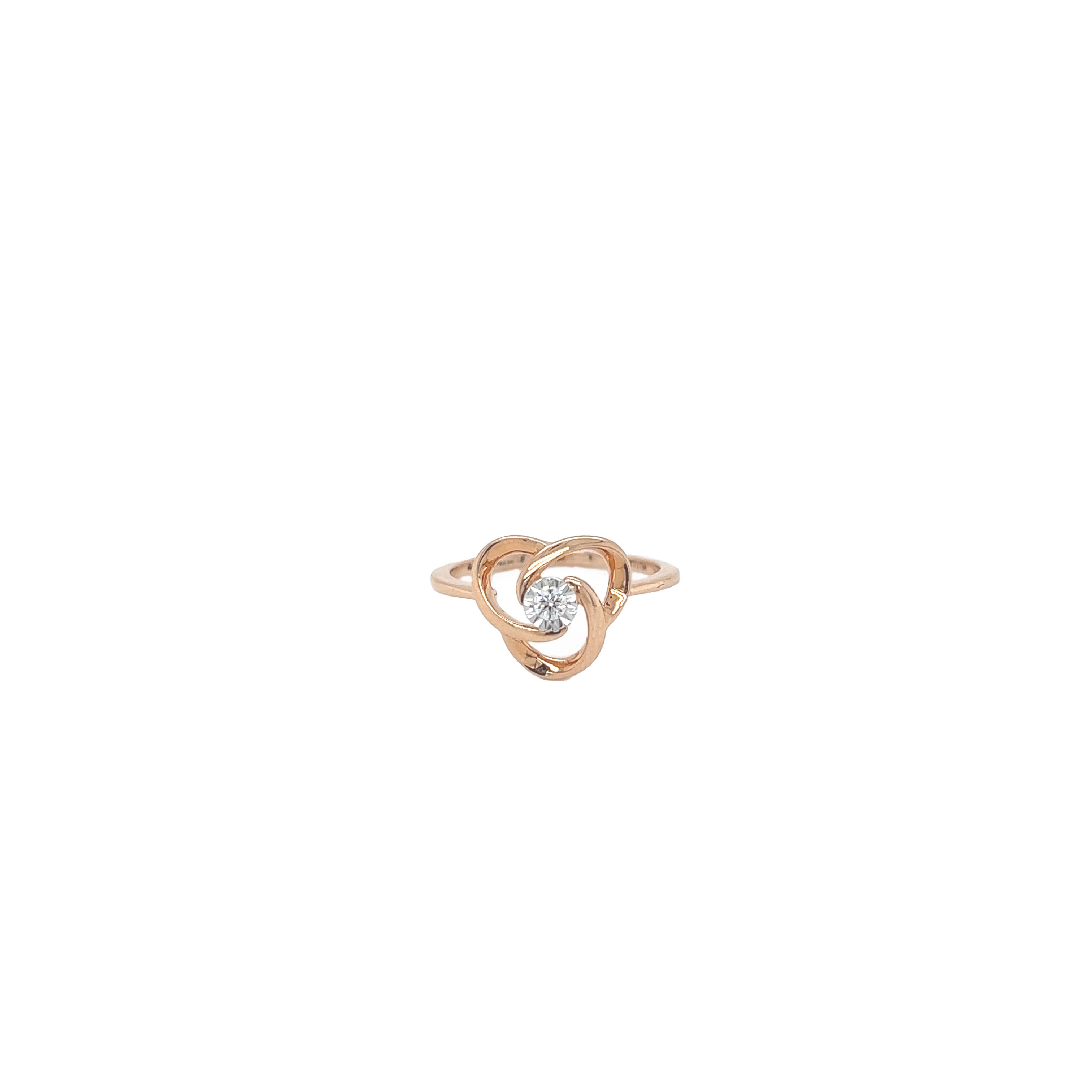 18k Gold Sleek Diamond Ring