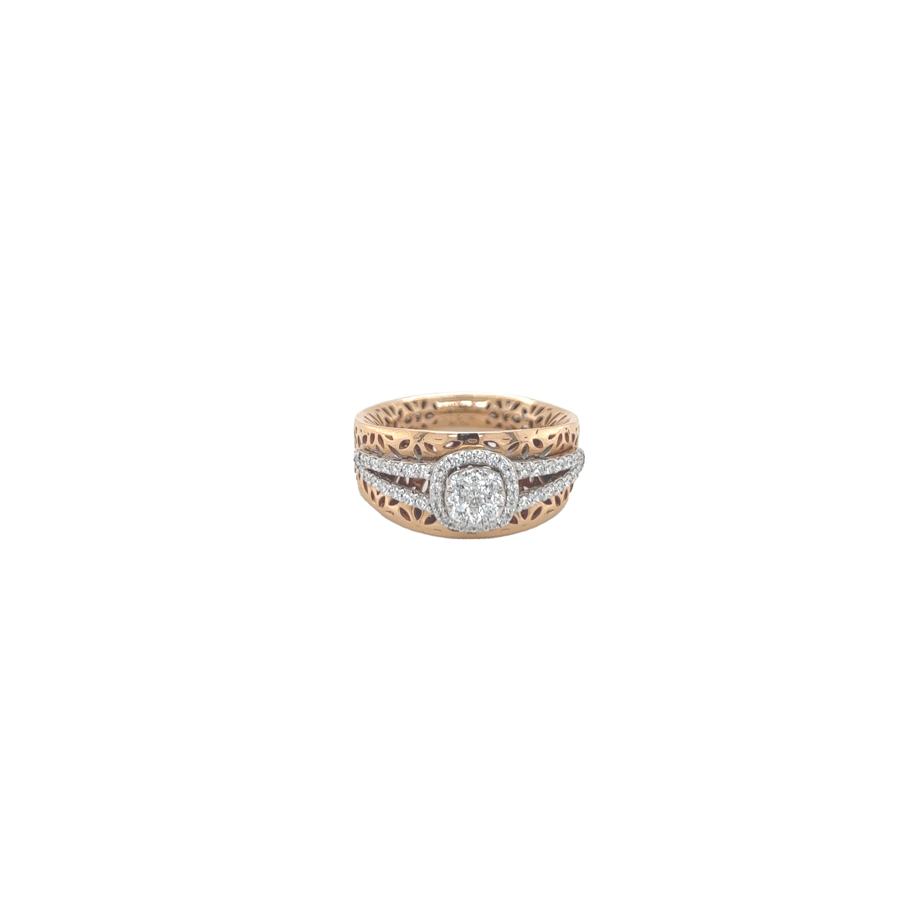 18k Gold Bold Diamond Ring