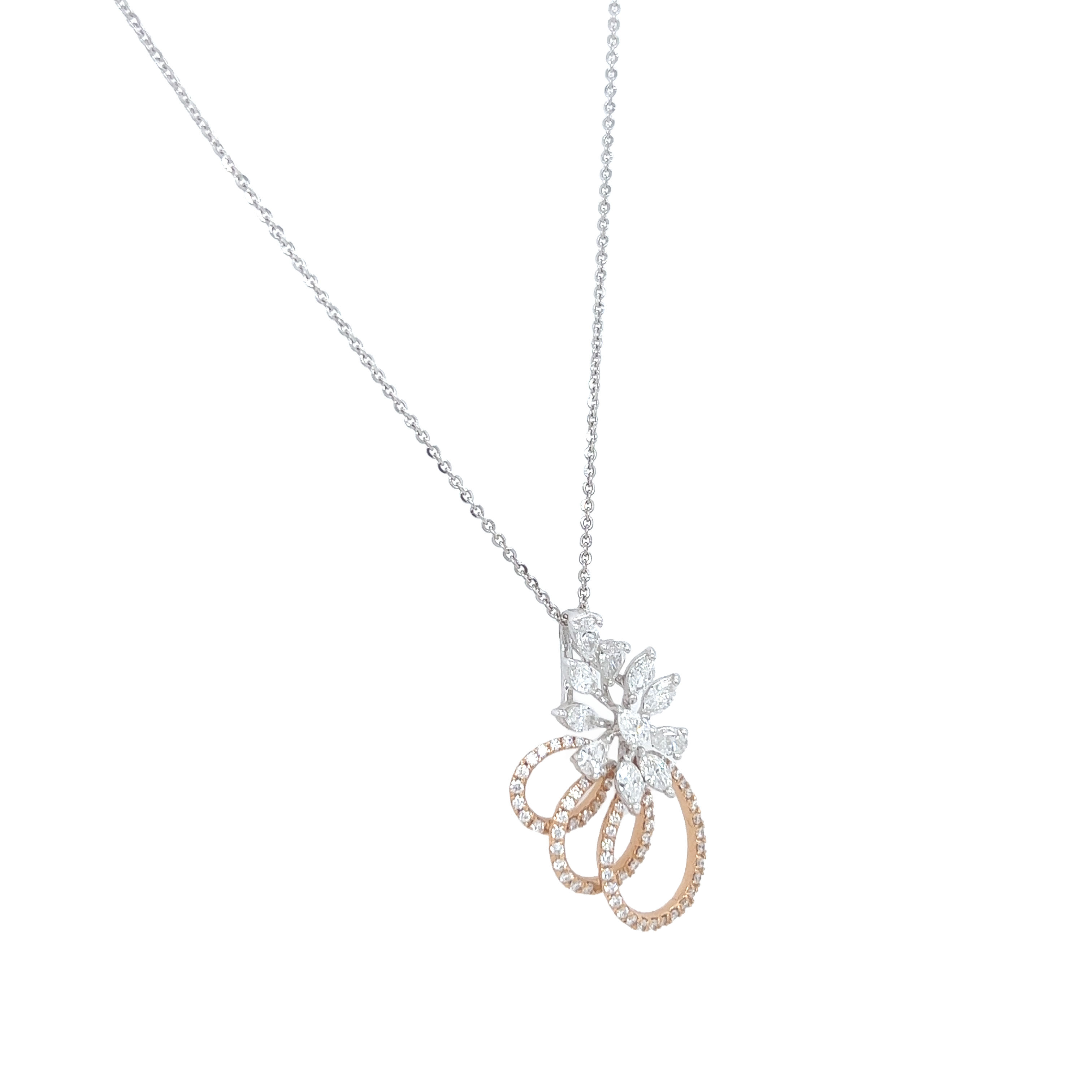 Upscale 18k gold diamond pendent