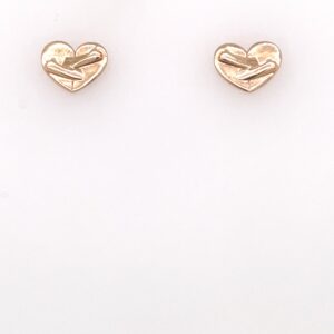 Kids embossed  heart earring
