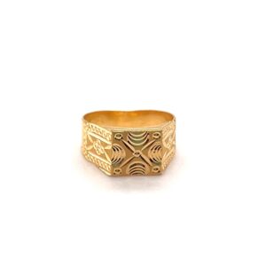 Unique texture gold ring