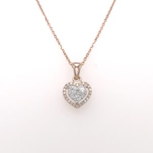 Heart shape diamond pendant