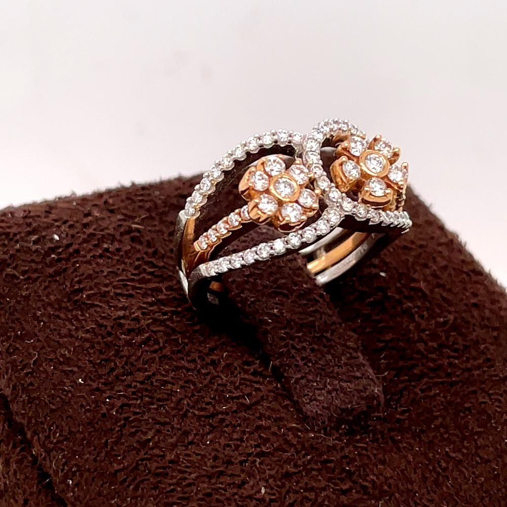 Classic floral diamond ring