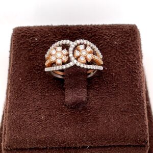 Classic floral diamond ring