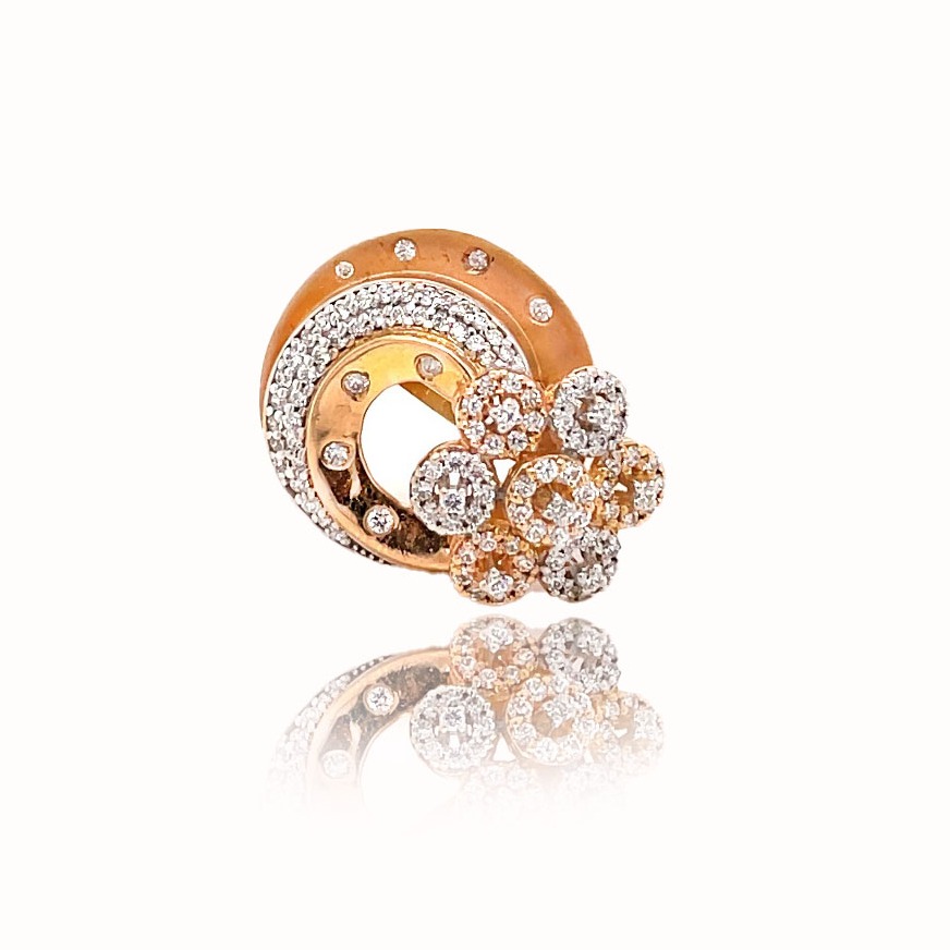 Floral gold ring