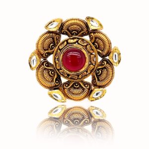 Floral 916 gold ring